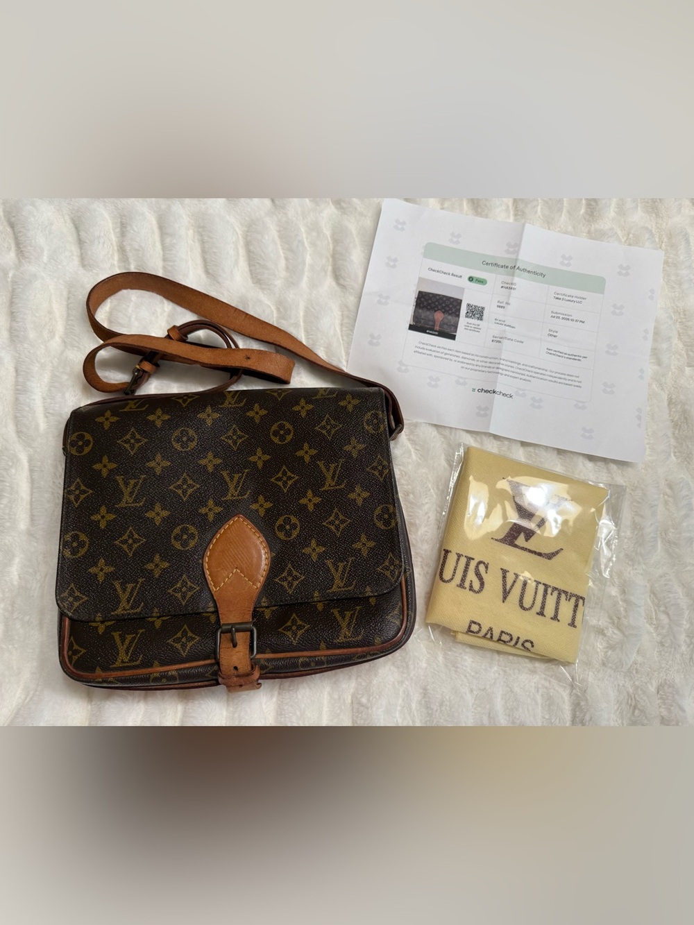 Louis Vuitton Monogram Cartouchiere Messenger Crossbody Bag Authenticated